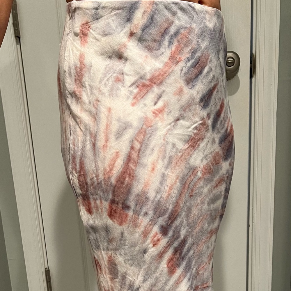 Tie dye boho beach skirt juniper blu in XS